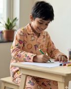Mixed Fruits Print Nightsuit for Kids