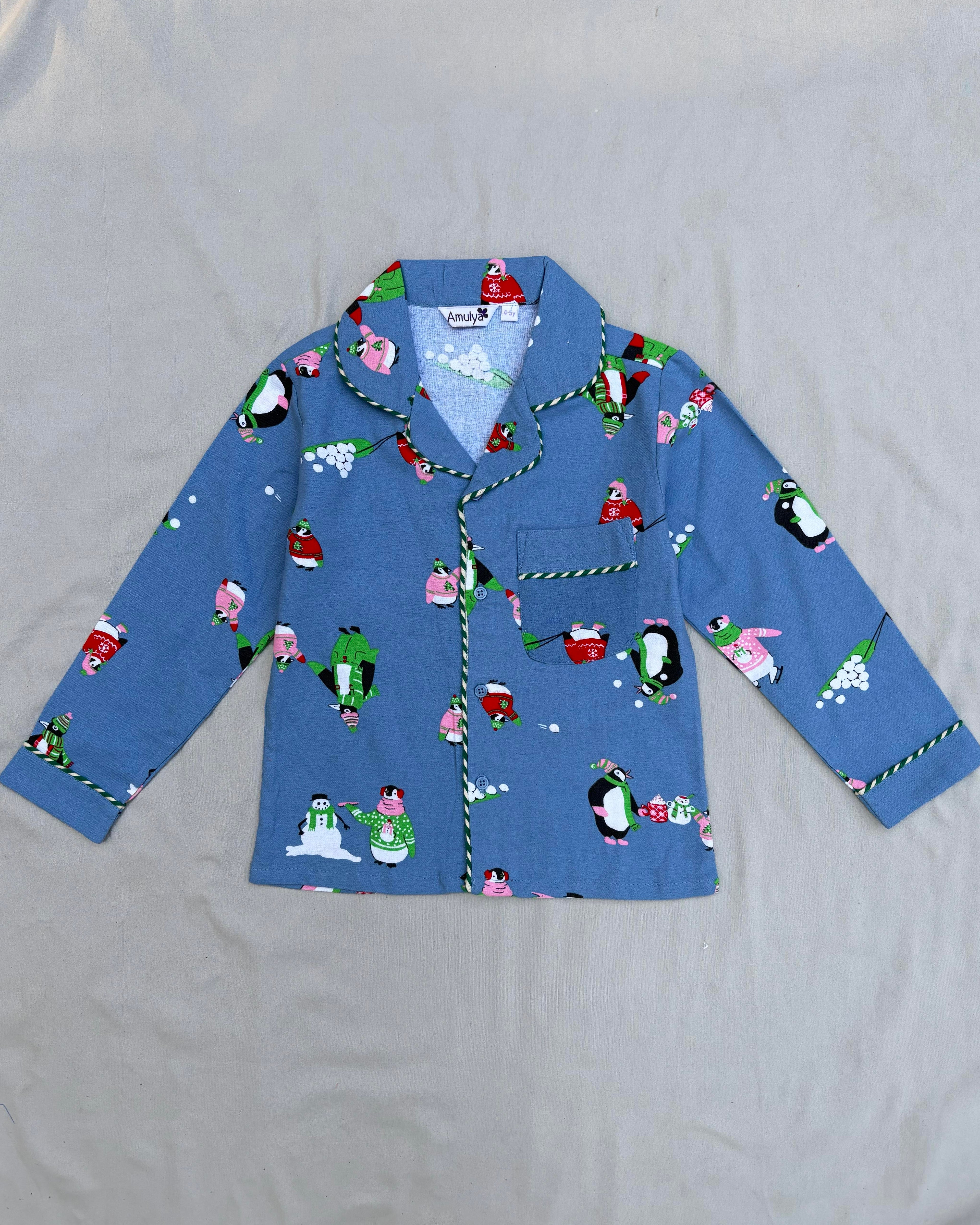 Penguin Flannel Nightwear for kids