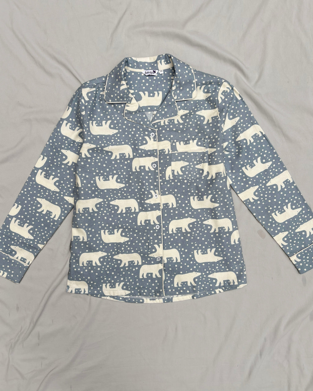 Plumpy Polar bear Flannel PJ set for Women