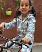 Polar bear Print Flannel Nightwear for kids