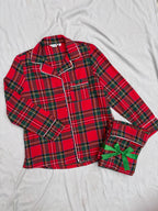 Red Checked Flannel Nightsuit for Women